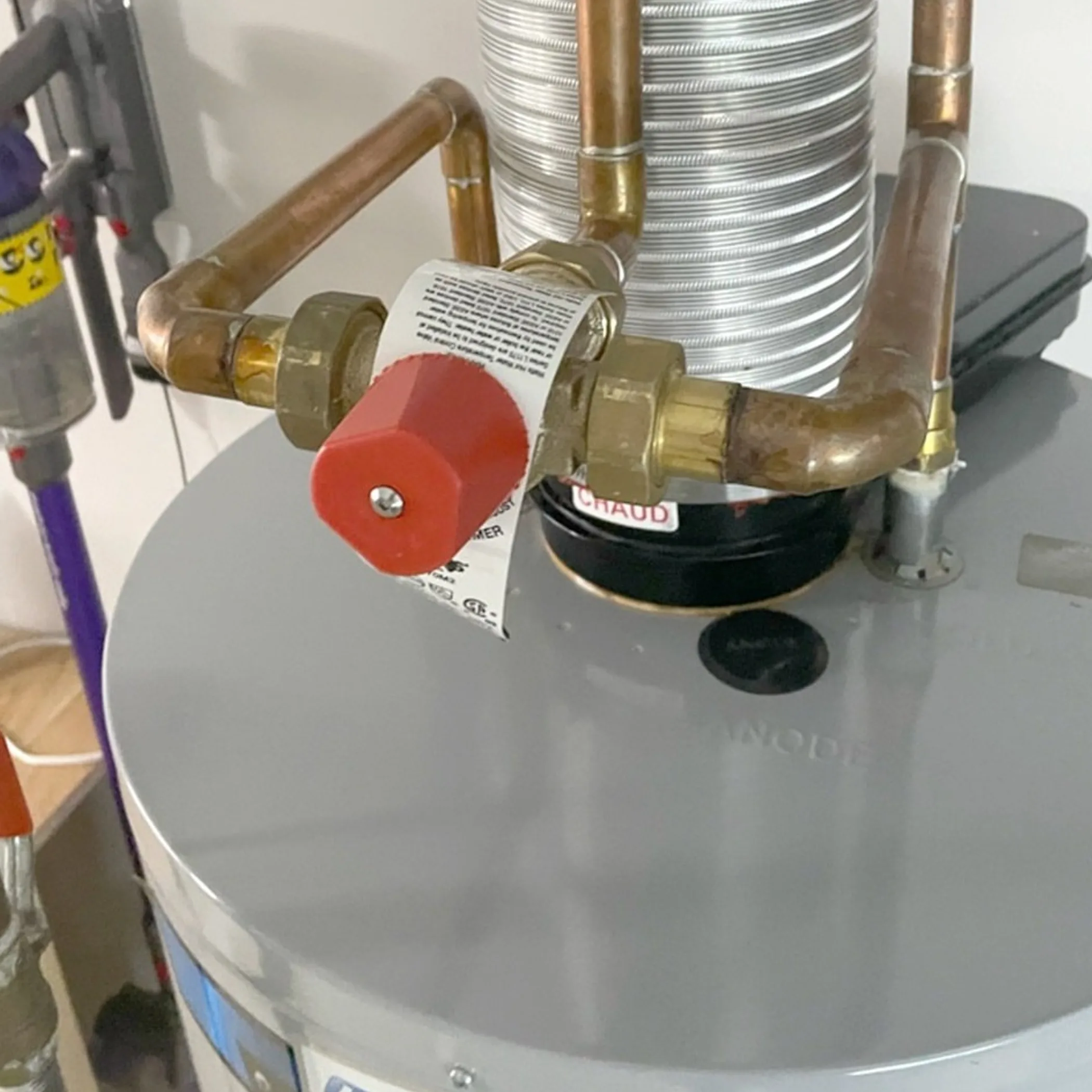 hot water valve and pipes