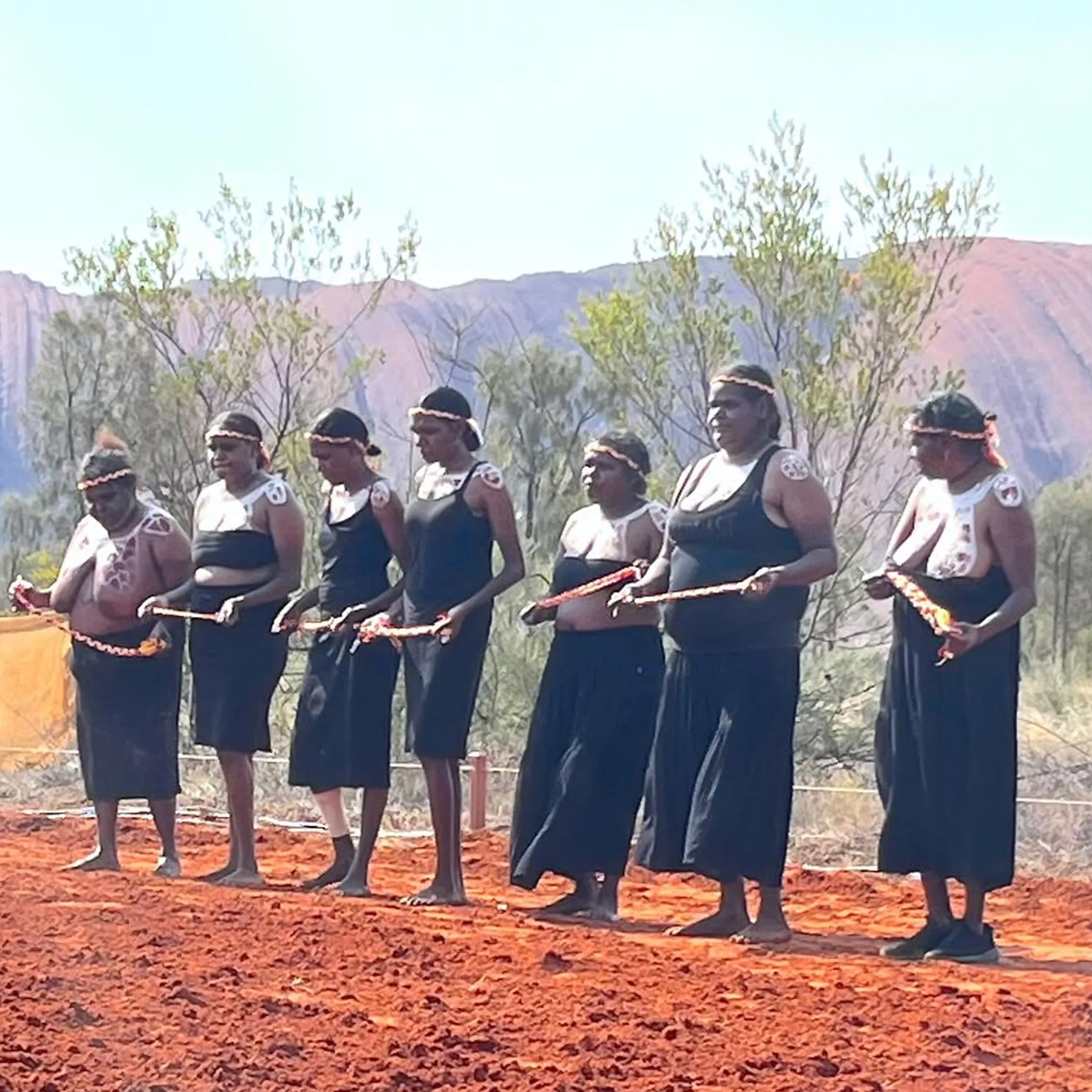 aboriginal people at mutitjulu waterhole