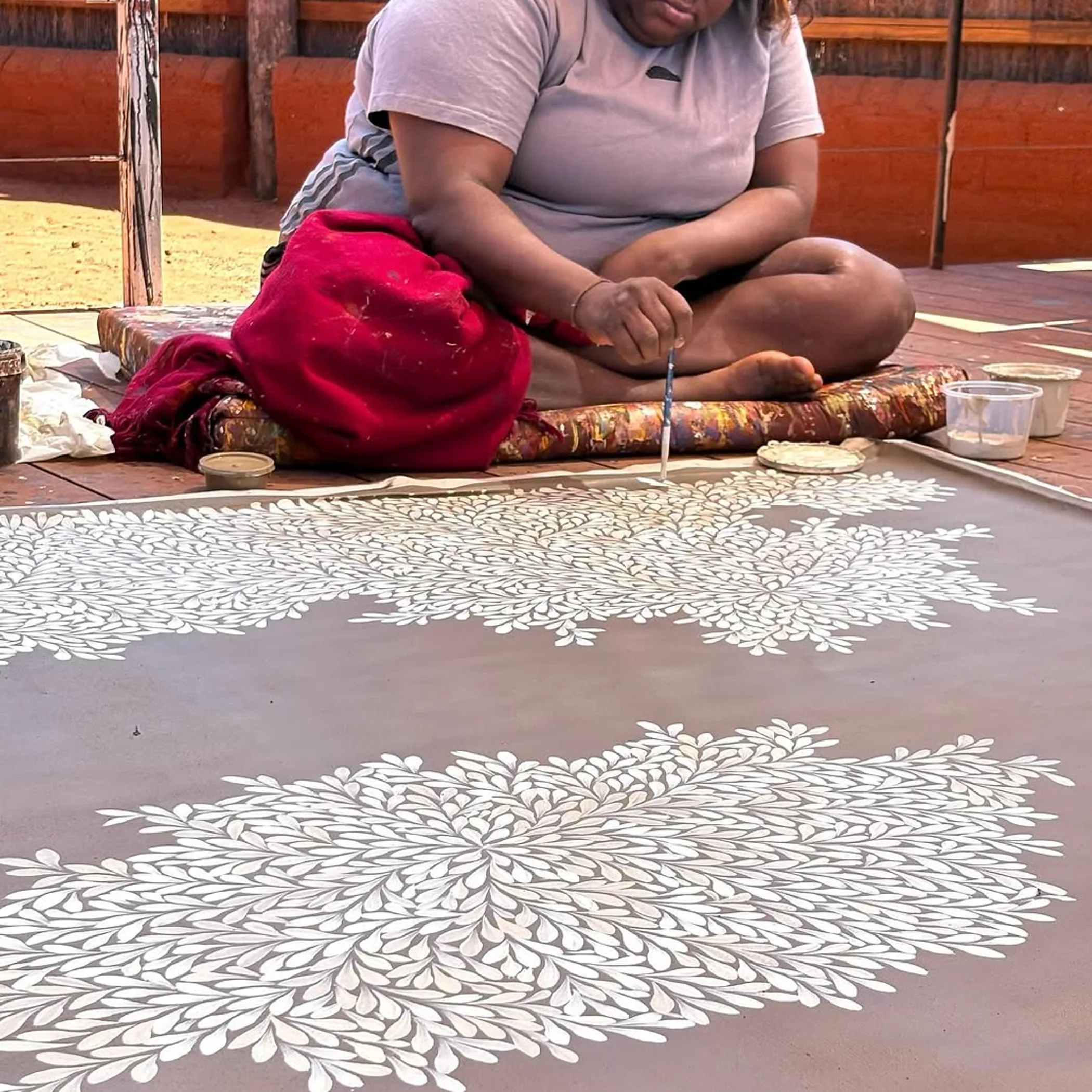 indigenous art painting on canvas