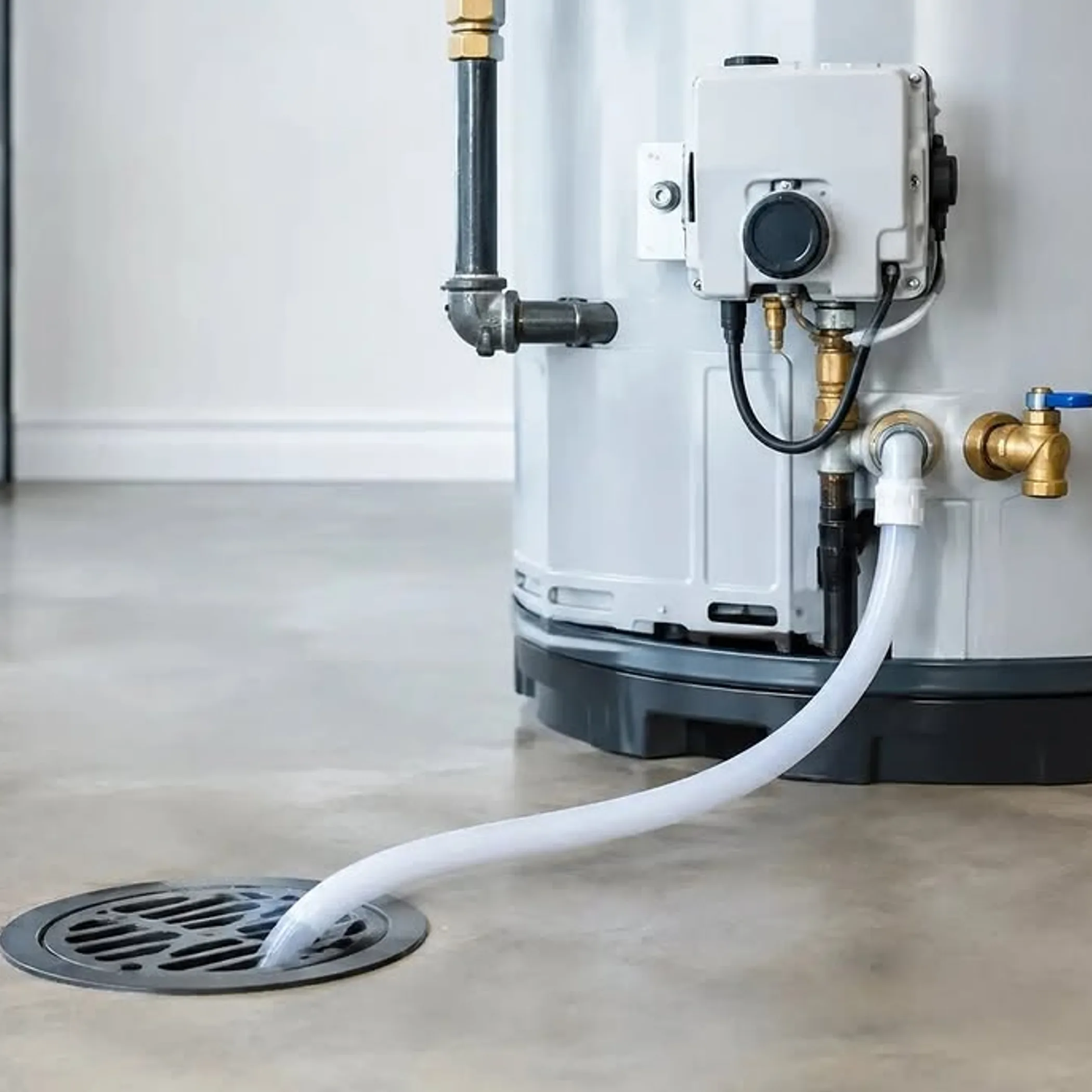 tank water heater with plumbing controls