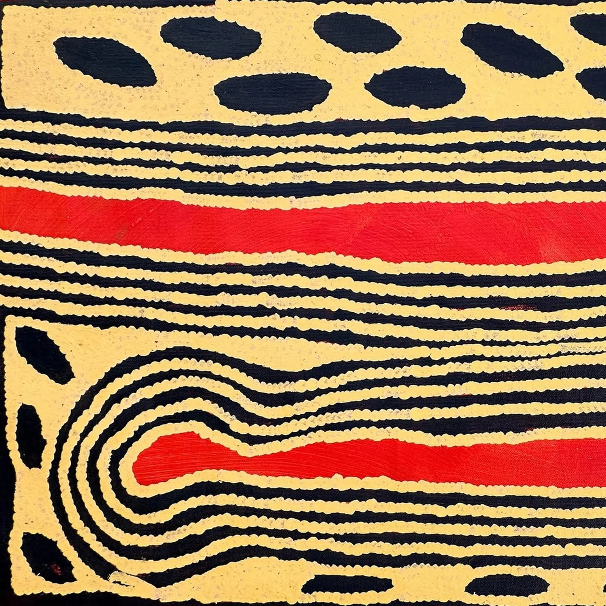 aboriginal art painting close-up