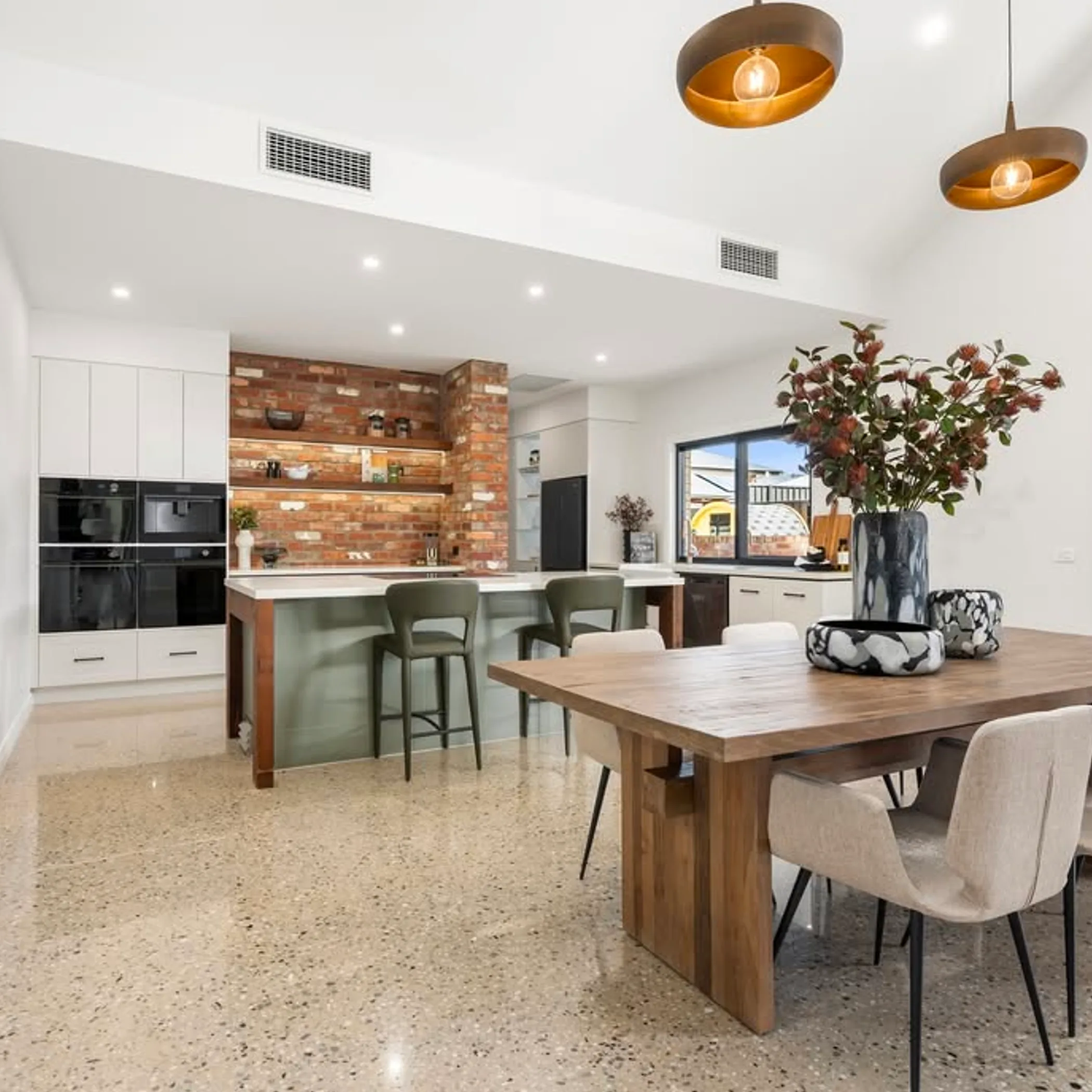 polished concrete floor indoors