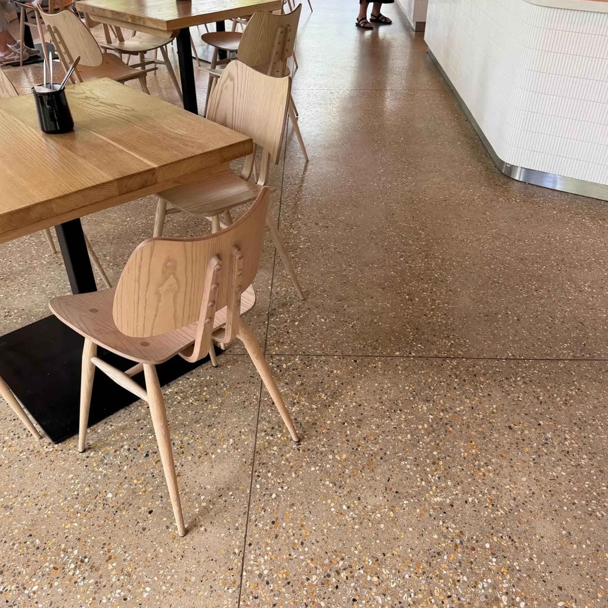 clean polished concrete indoor floor