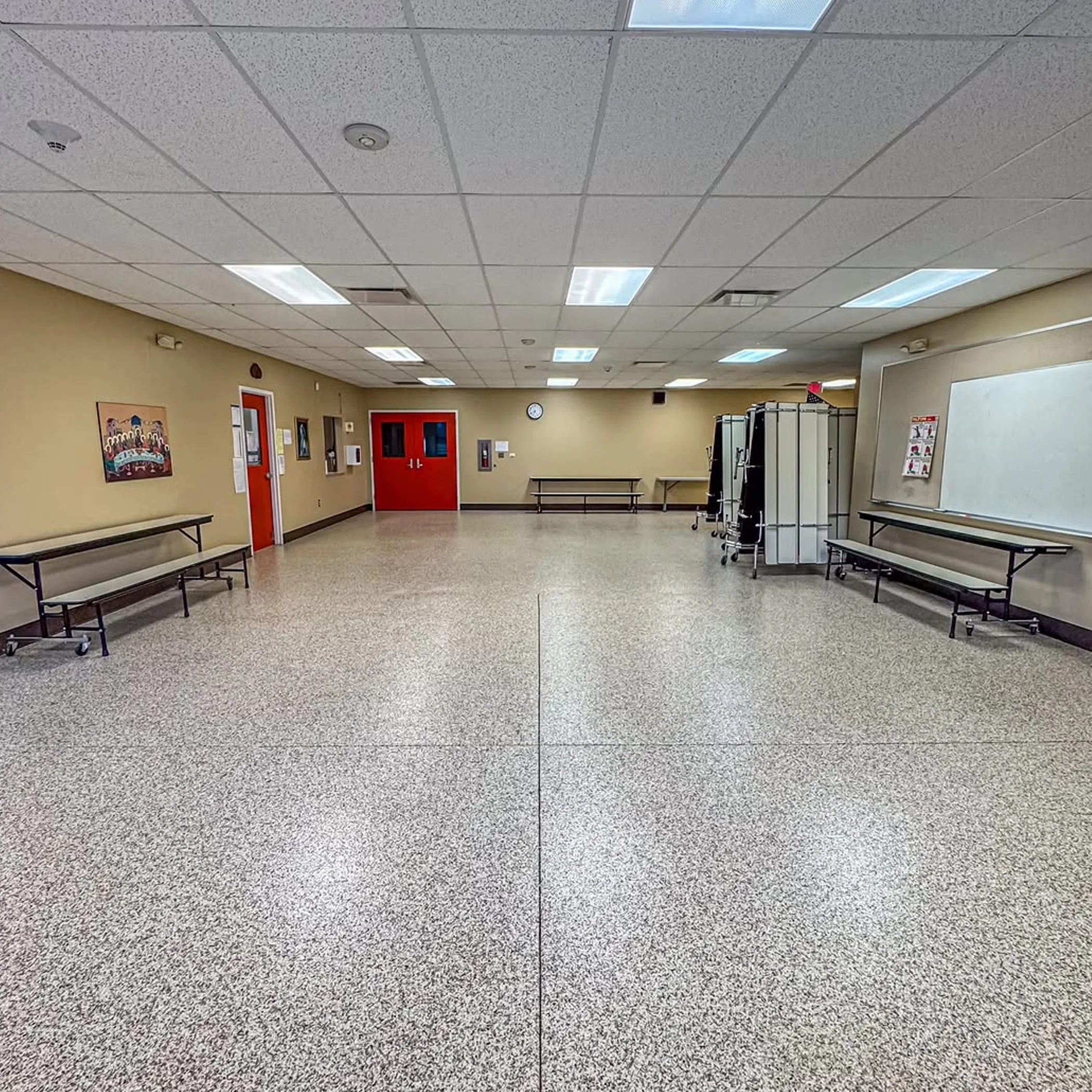 large indoor concrete floor
