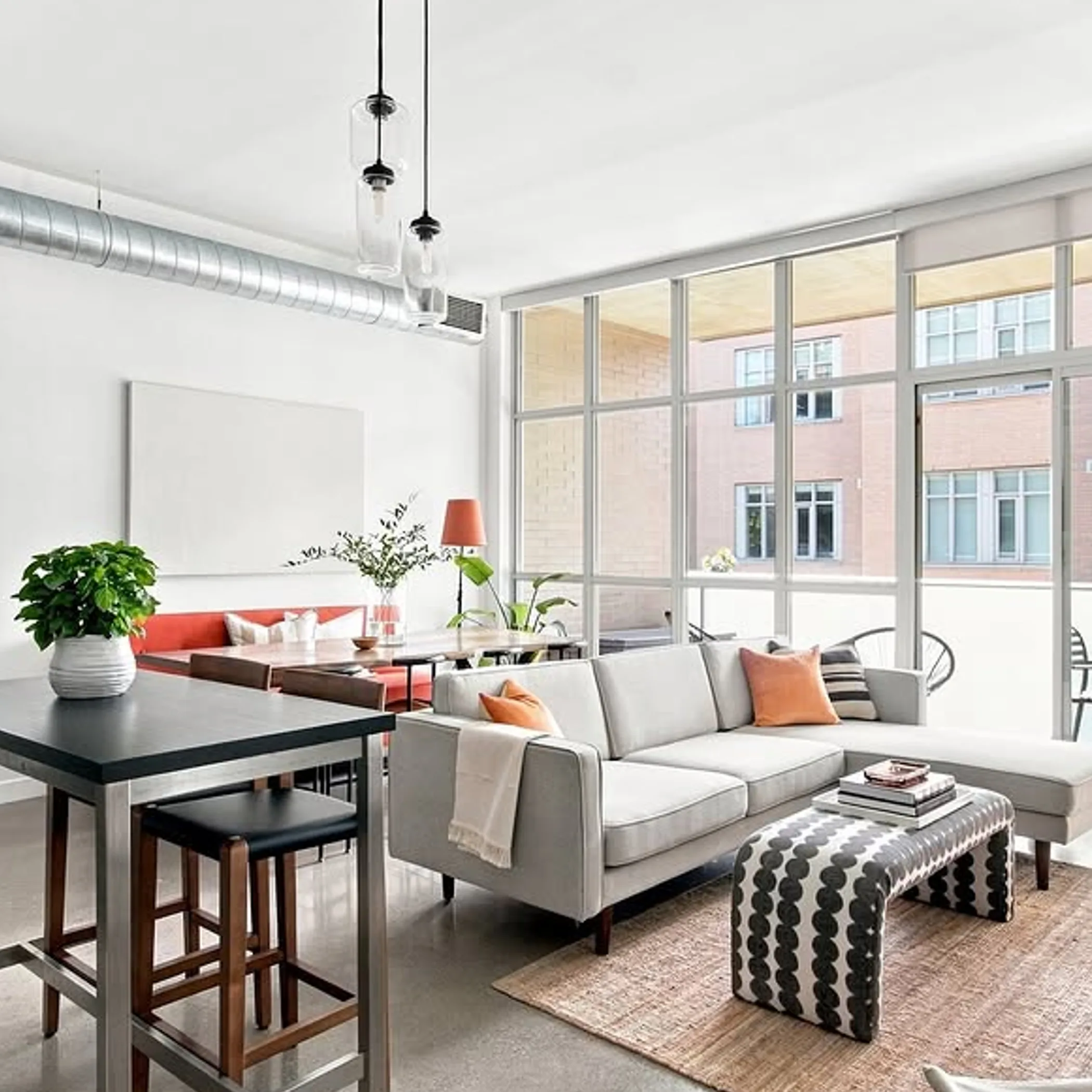 clean indoor concrete flooring