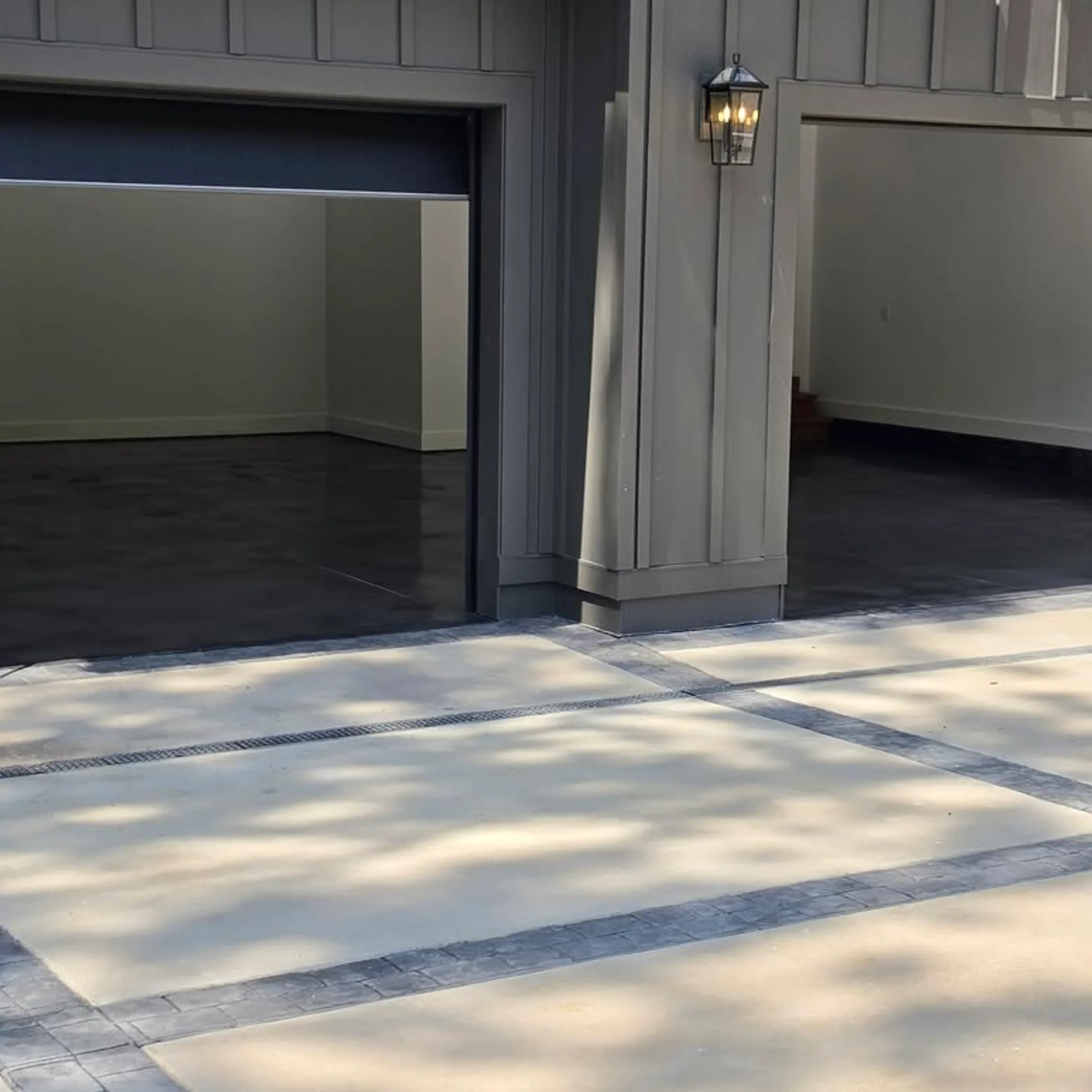 clean indoor concrete garage floor