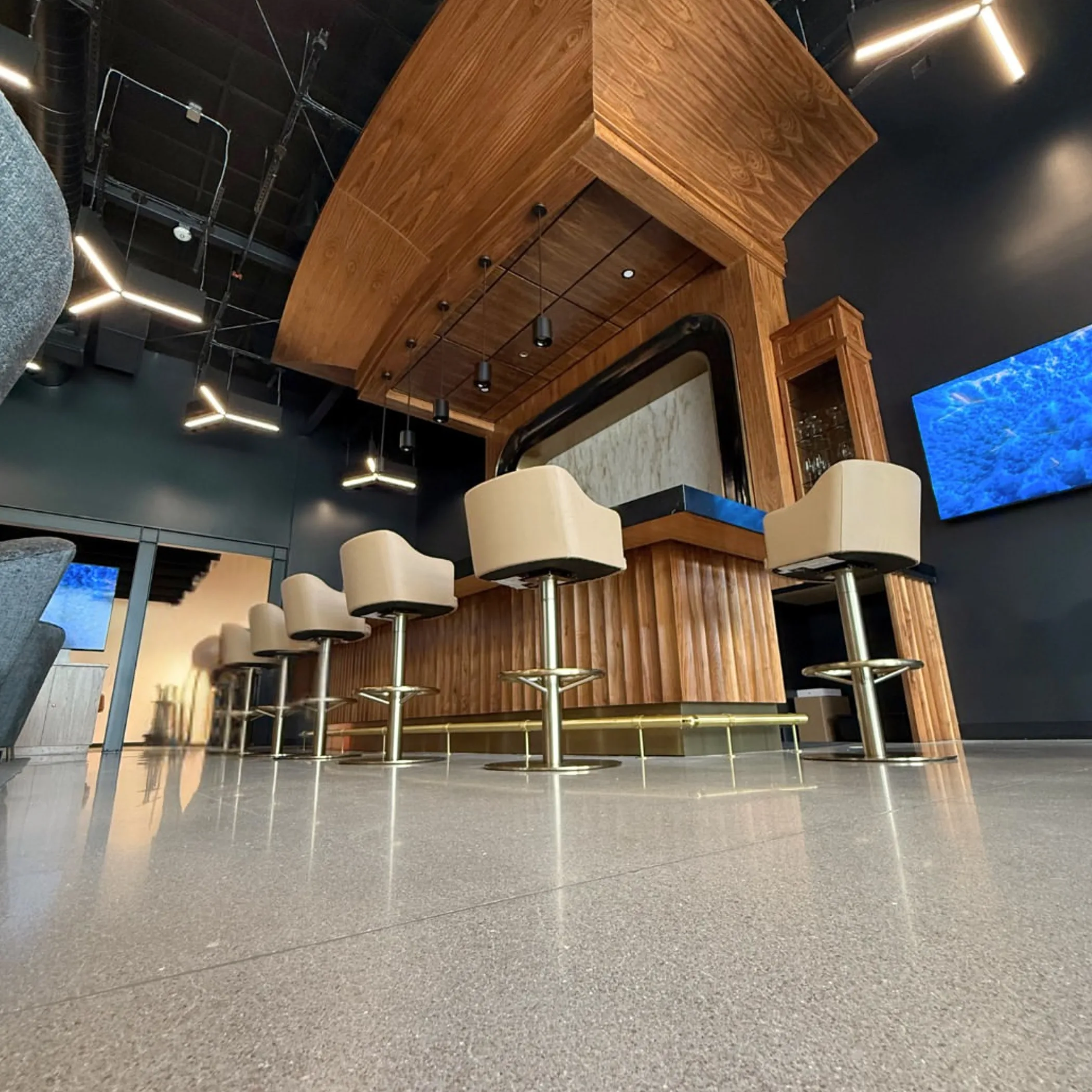 polished indoor concrete floor